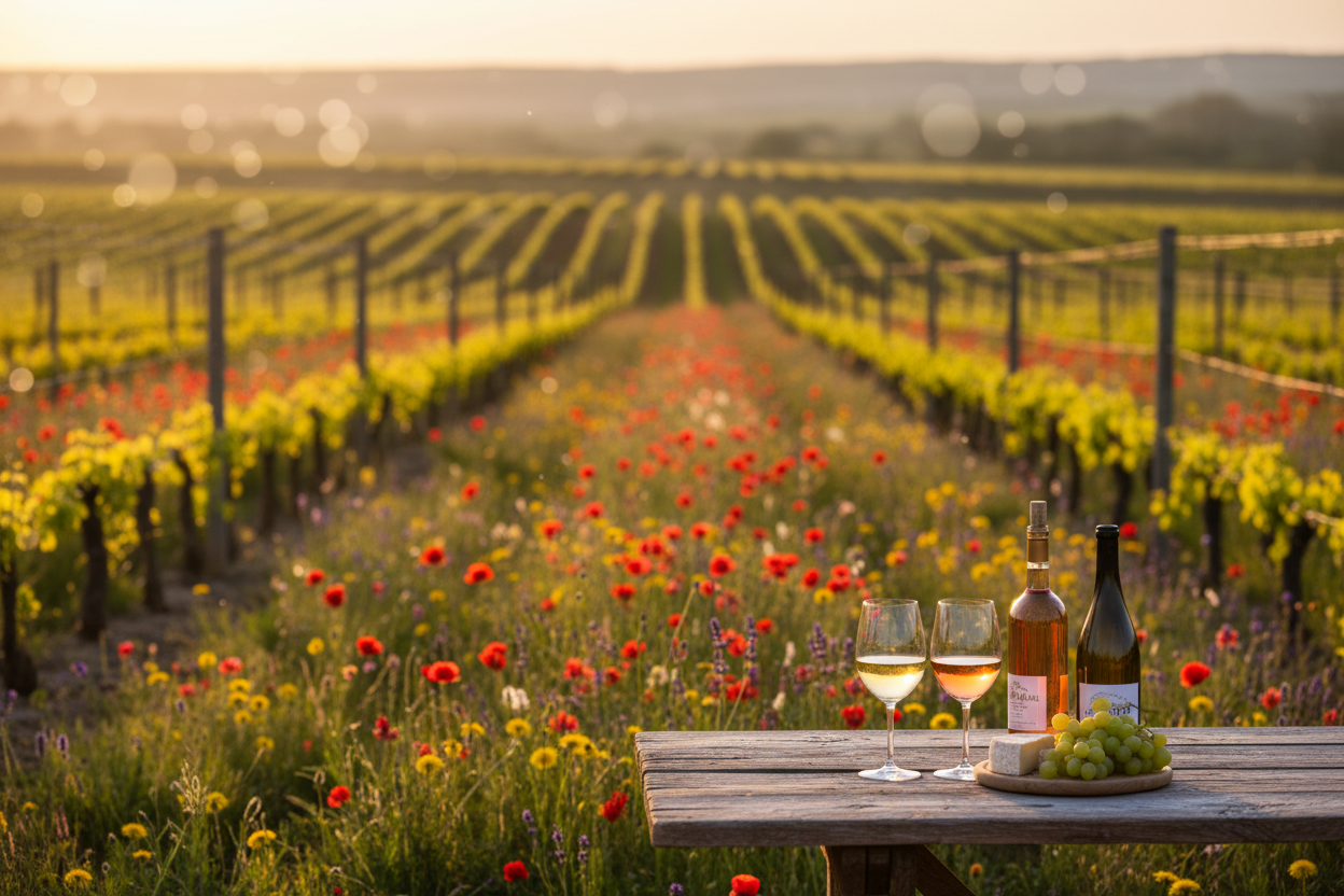 Biologische lentewijnen voor je voorjaarskaart